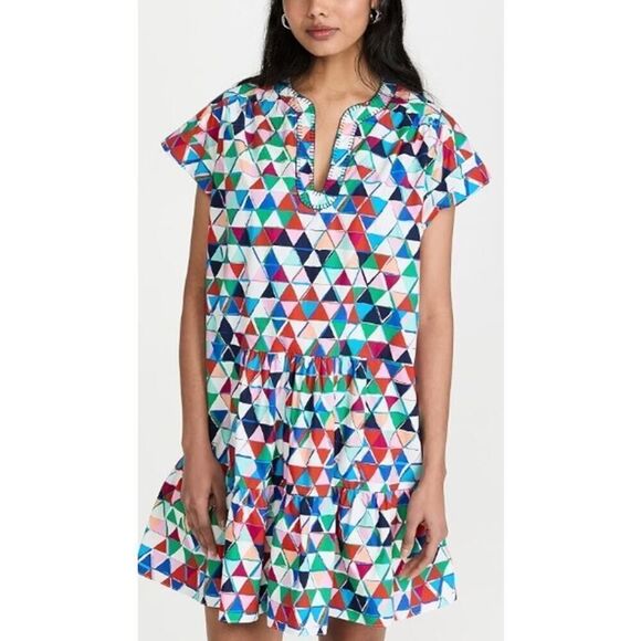 Saloni Ashley B Mini Dress in Multi Kaleidoscope Sz. 4 - Picture 1 of 7